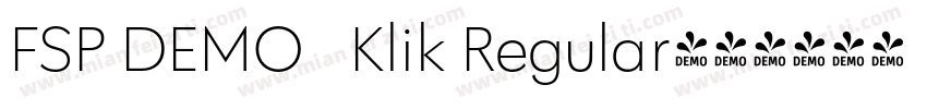 FSP DEMO   Klik Regular字体转换